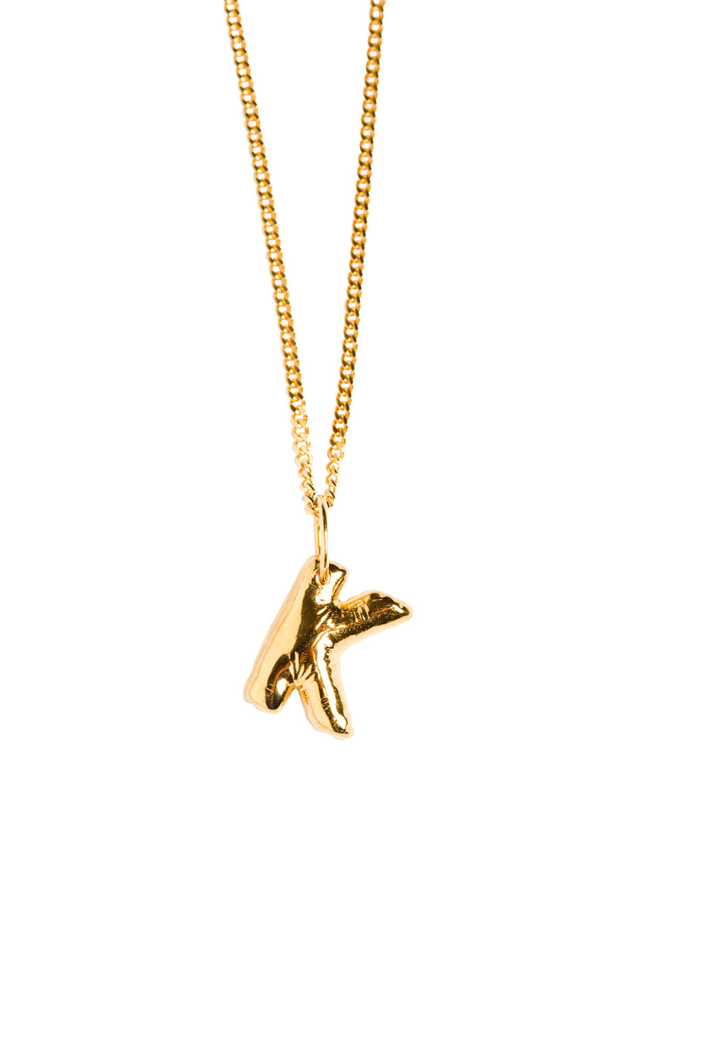 Letter K Gold Plated Necklace