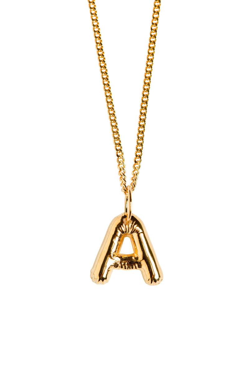 Letter A Gold Plated Necklace