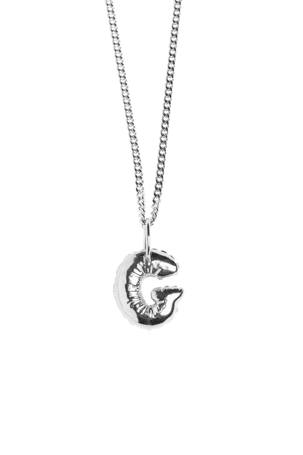 Letter G Silver Necklace