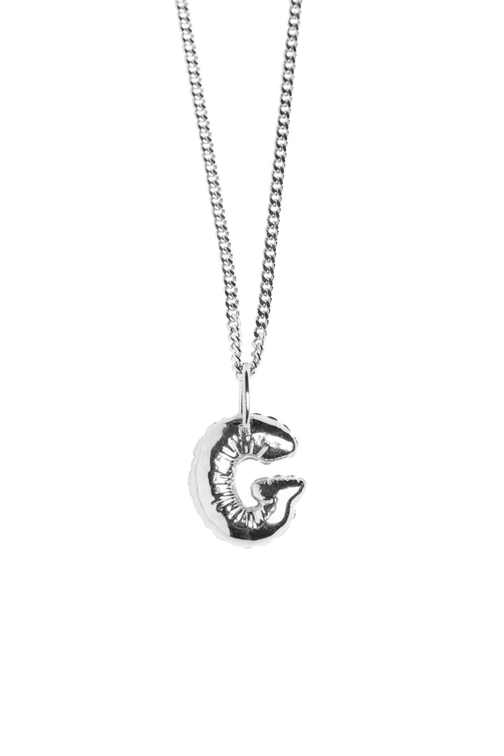 Brev G sølv halskæde