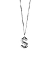 Letter S Silver Necklace