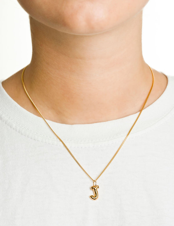 Letter J Gold Plated Necklace
