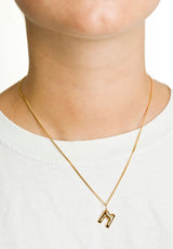 Letter M Gold Plated Necklace