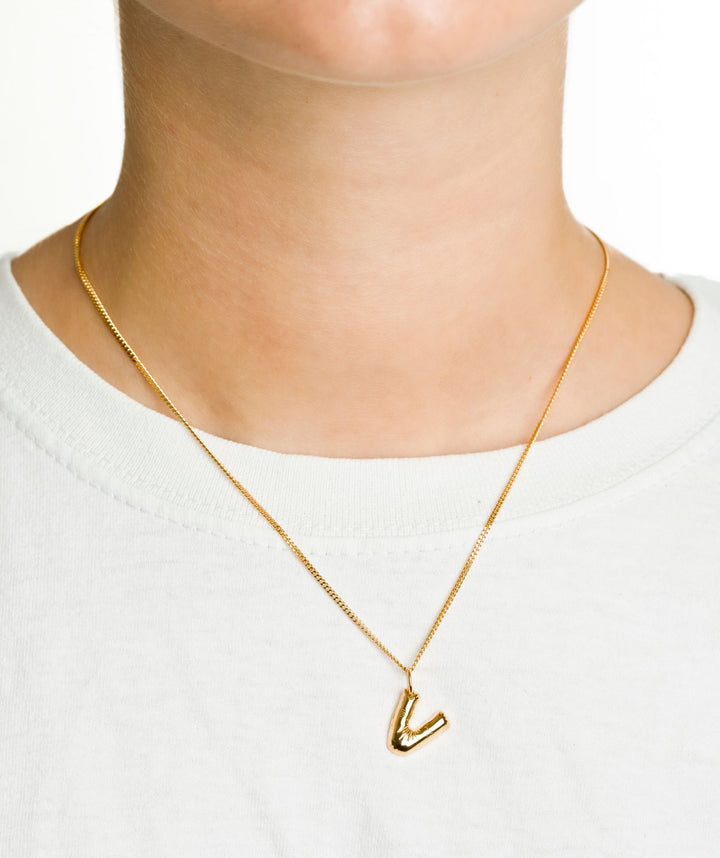 Buchstabe V Gold Plated Halskette