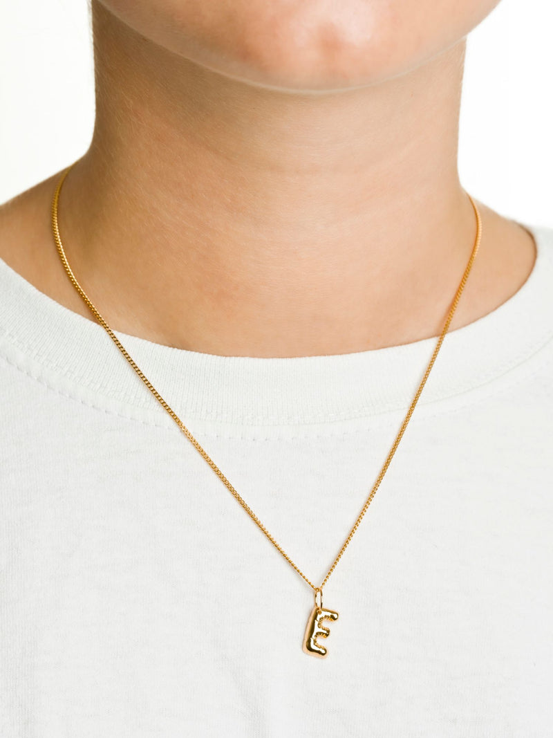 Letter E Gold Plated Necklace