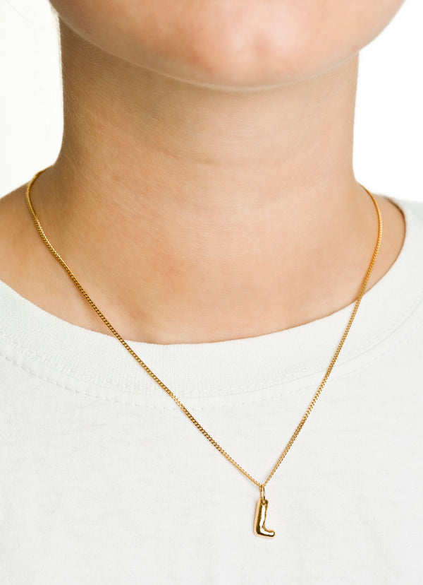 Letter L Gold Plated Necklace