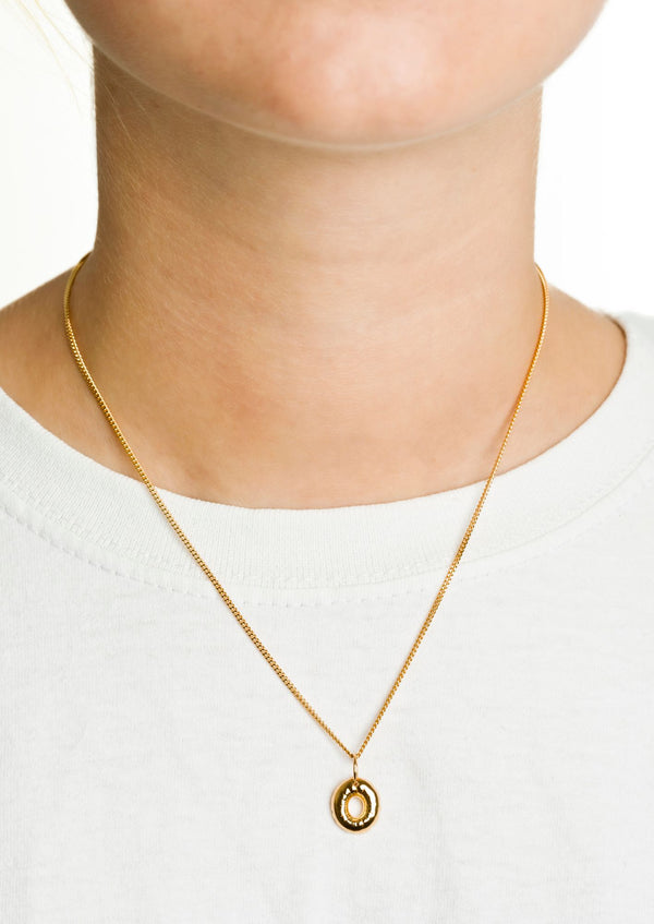 Letter O Gold Plated Necklace