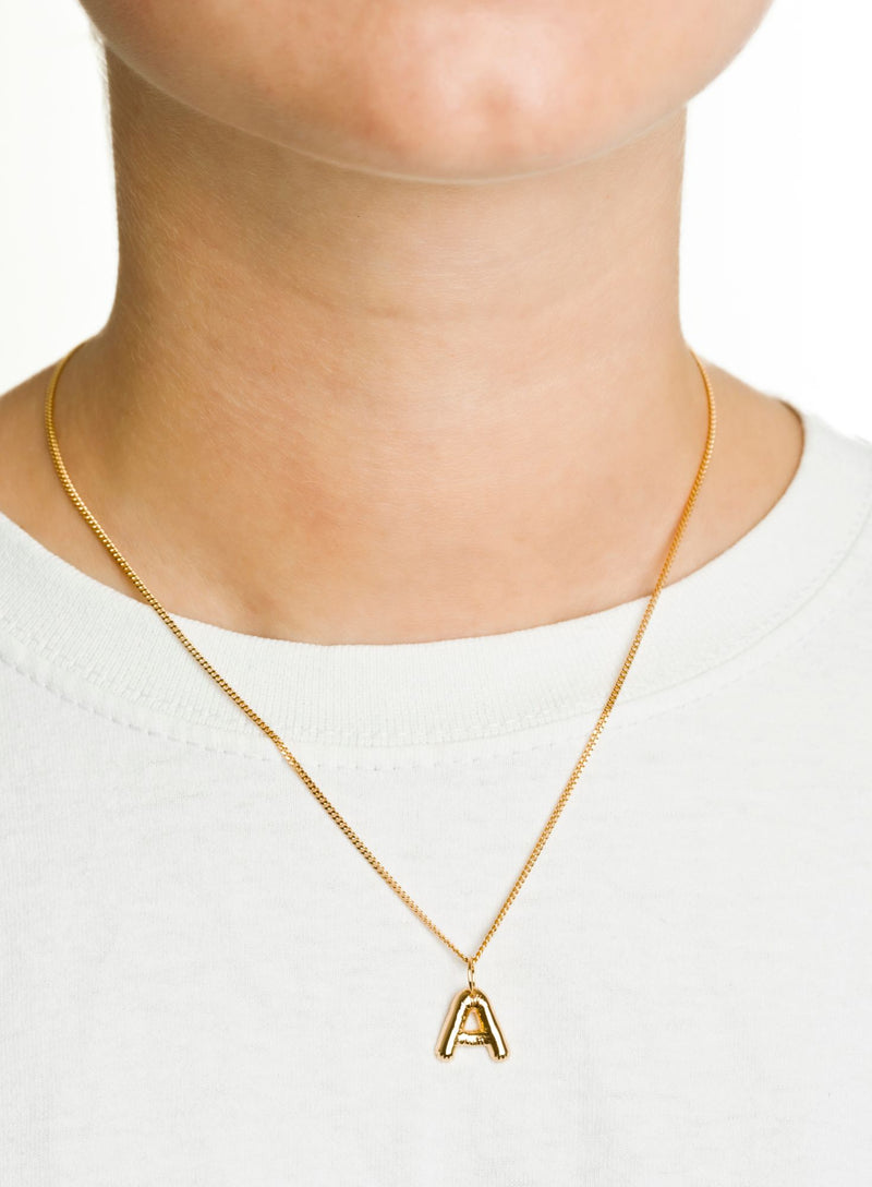 Letter A Gold Plated Necklace