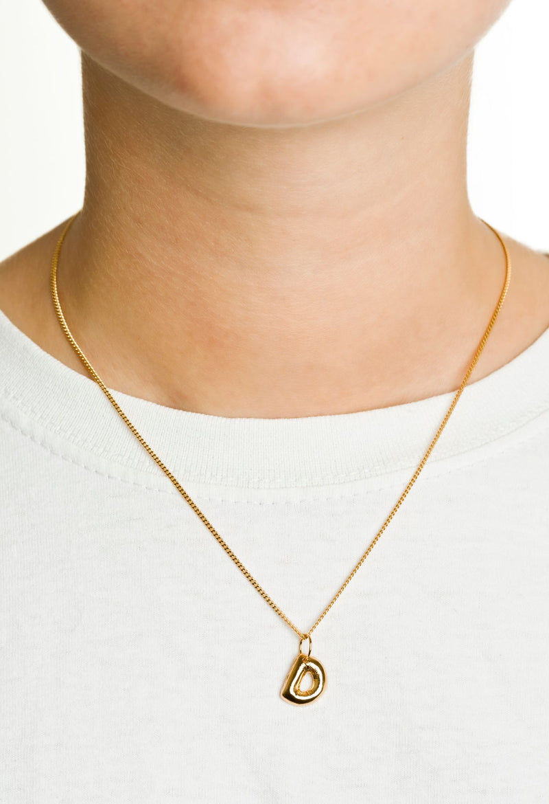 Letter D Gold Plated Necklace