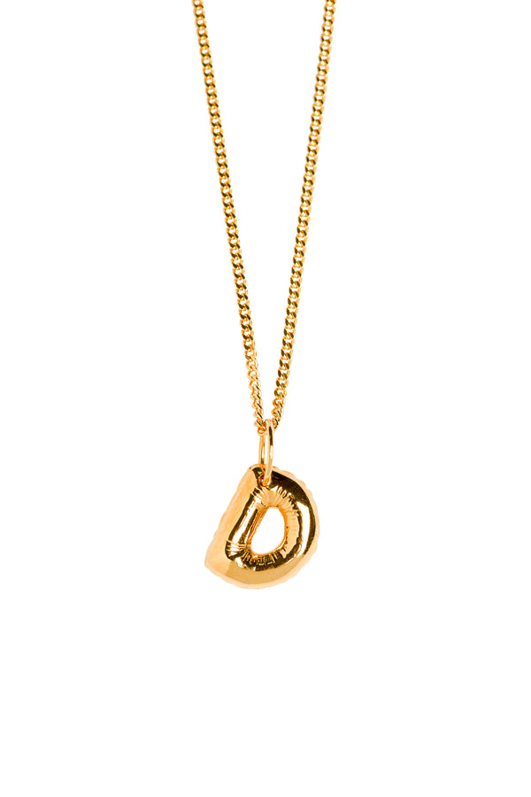 Letter D Gold Plated Necklace