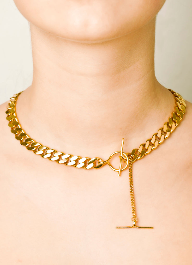 Elsa large Gold Plated Necklace