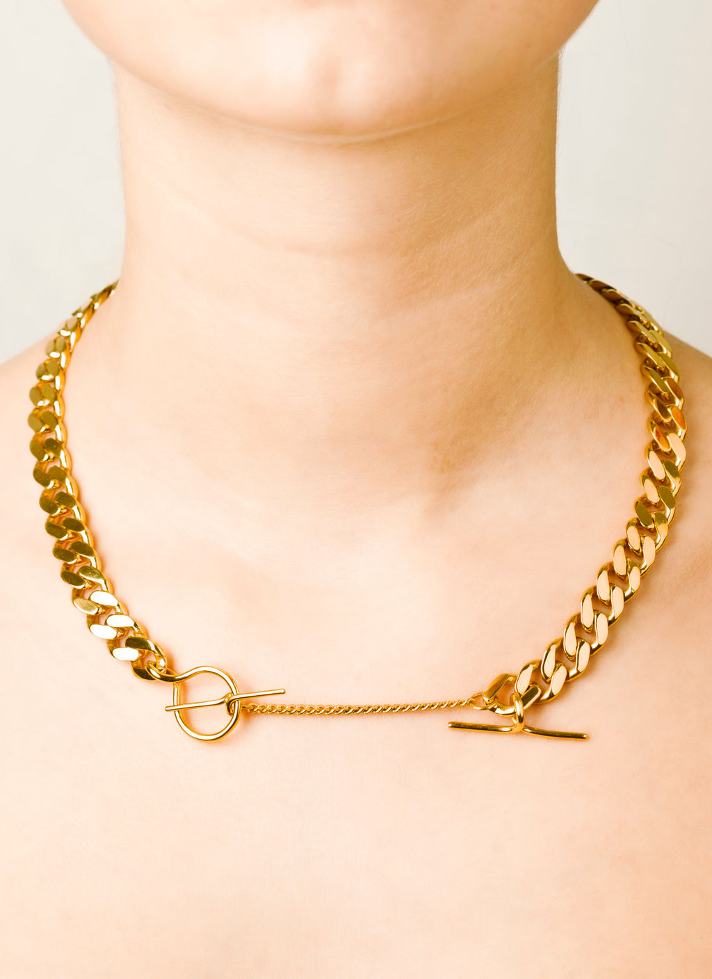 Elsa large Gold Plated Necklace