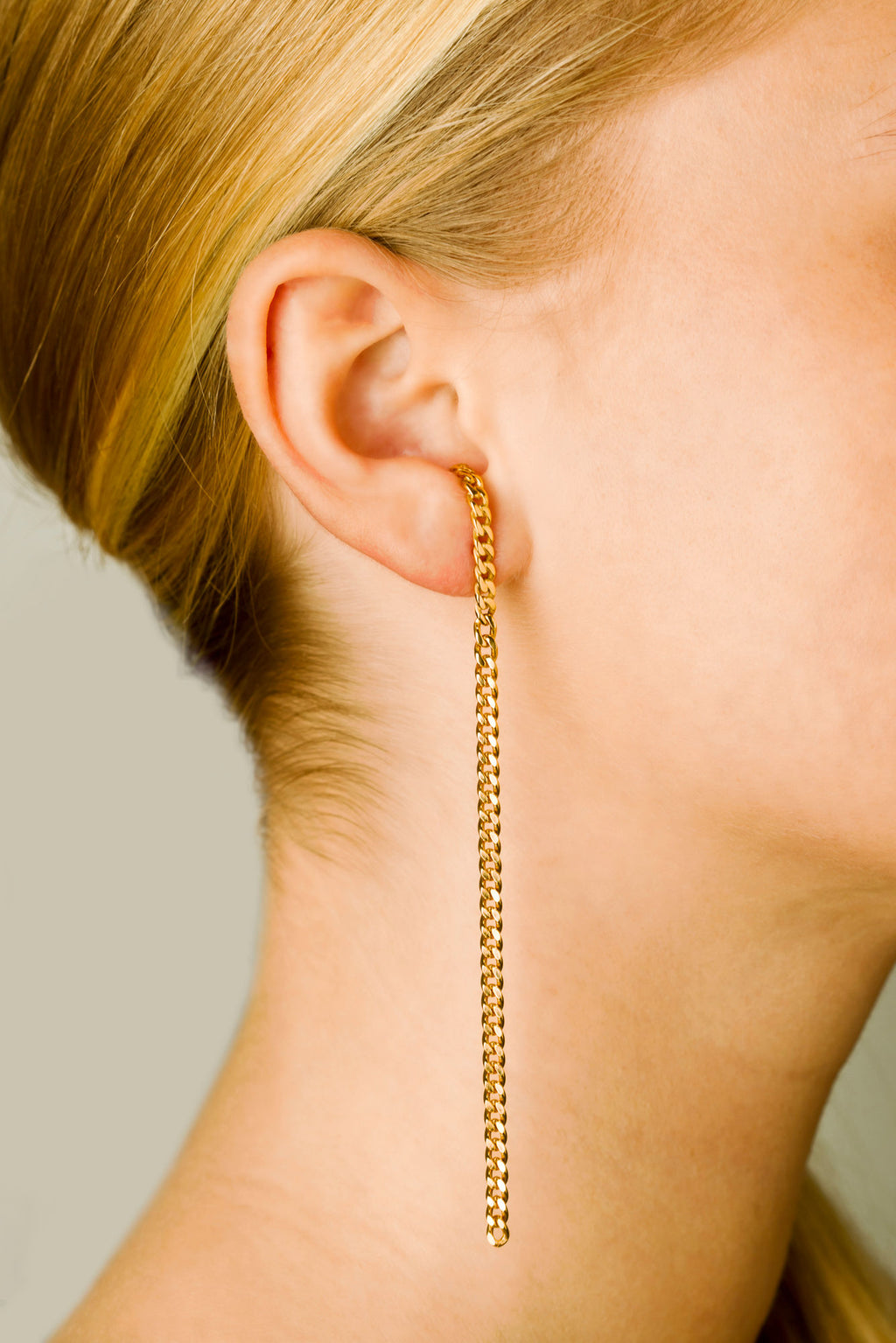 Elsa half Gold Plated Earring