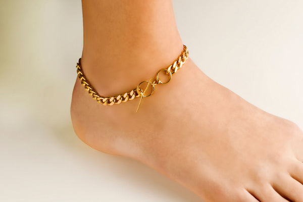 Elsa fat Gold Plated Anklet