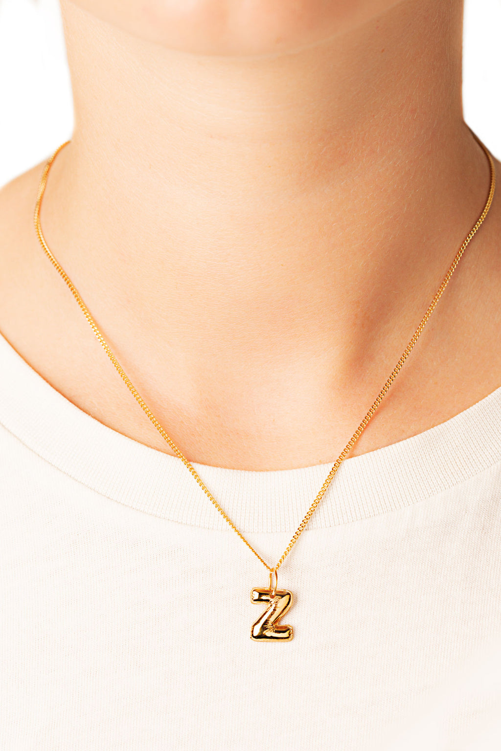 Letter Z Gold Plated Necklace
