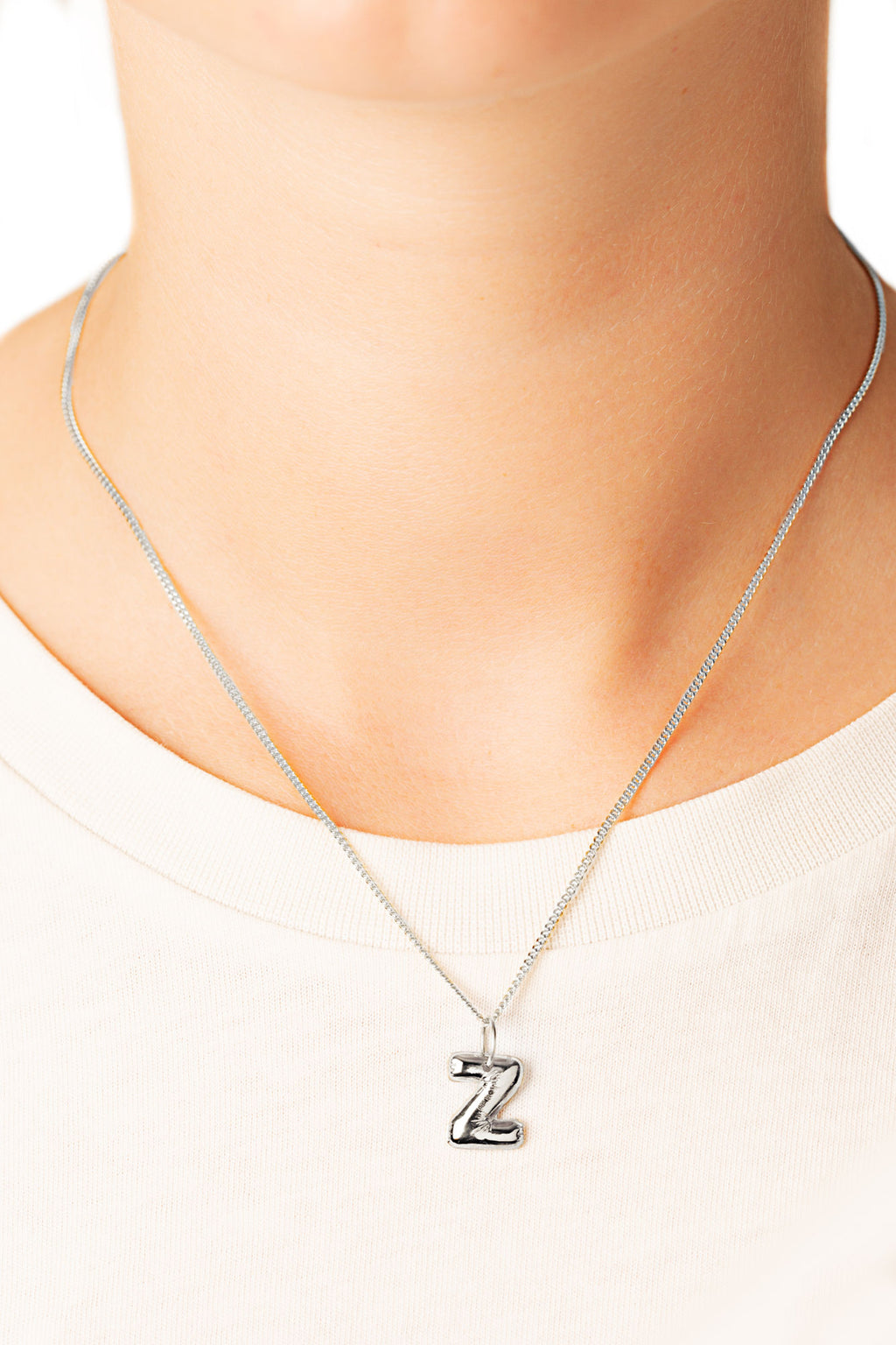 Letter Z Silver Necklace