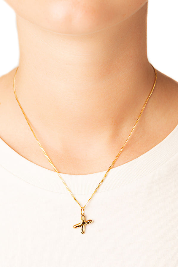 Letter X Gold Plated Necklace