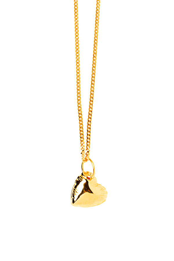 Letter Heart Gold Plated Necklace