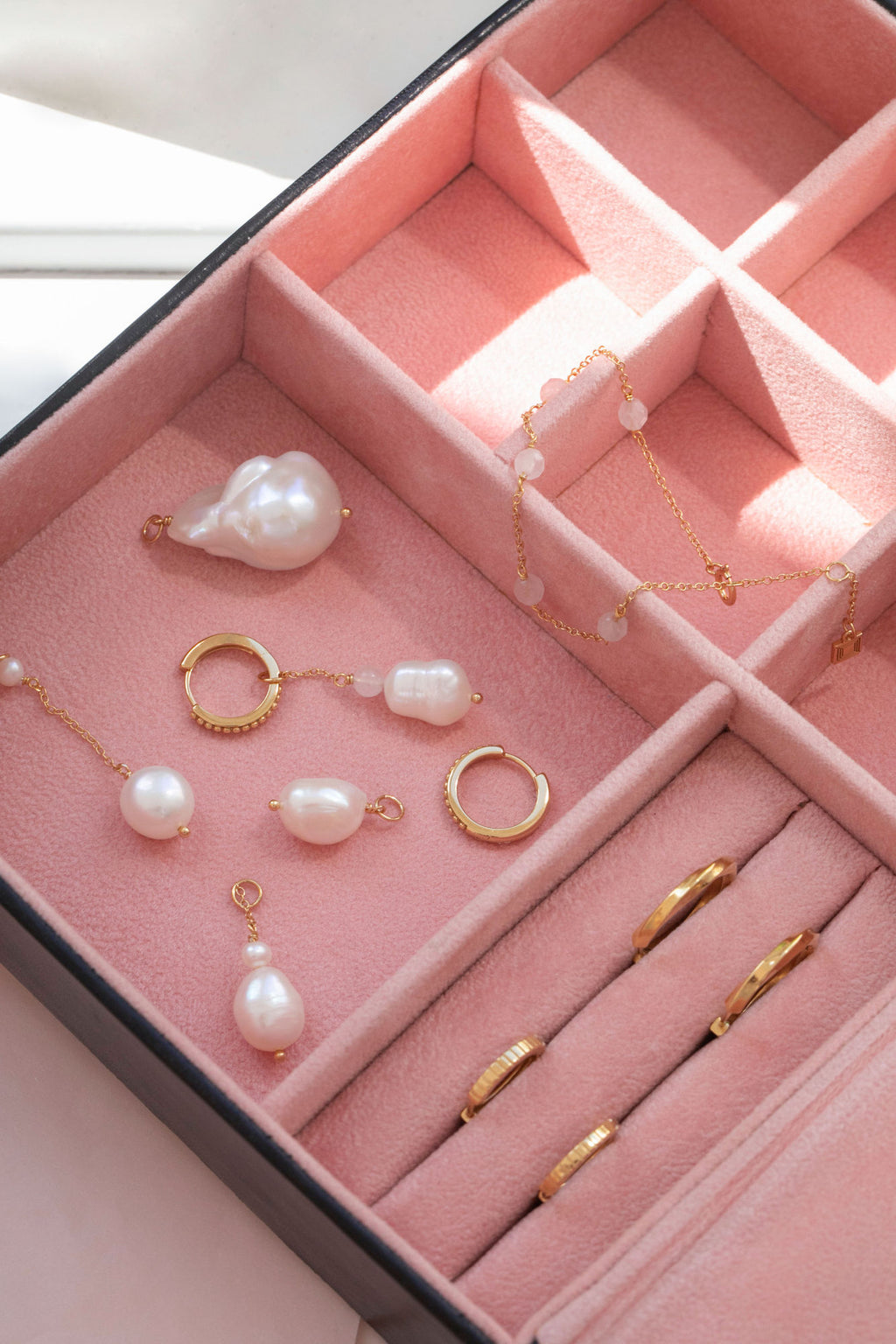 Perle Jam Ohrring I Goldplattiert 18K I Anhänger I Perlen