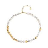 Collar Wilma 18K Gold Plated Necklace w. Pearls