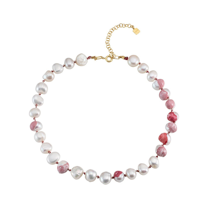 Choker Bahía rosa 18K Forgyldt Halskæde m. Perler