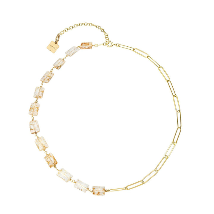 Kira 18K Gold Plated Necklace w. Citrin