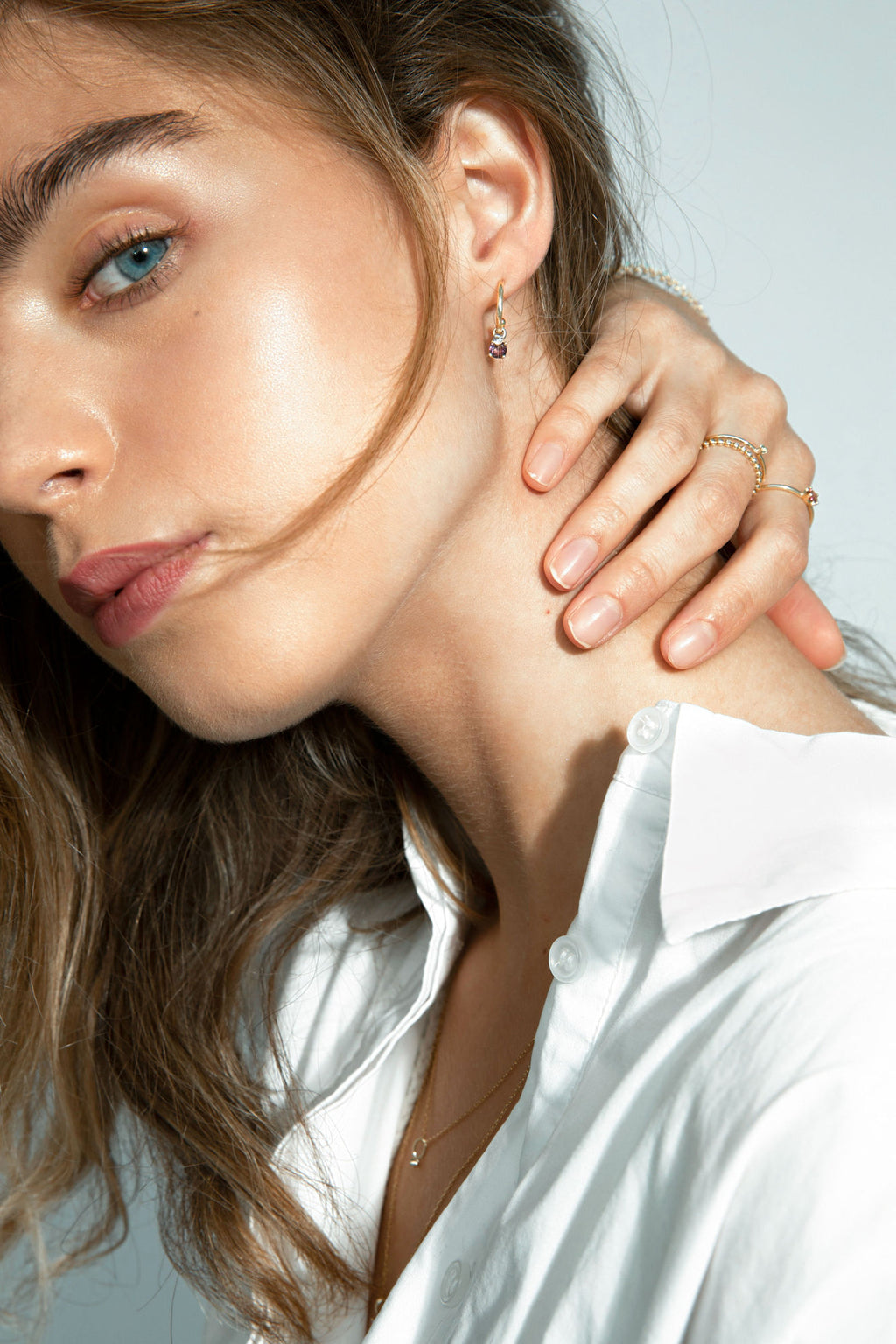 Rainbow 10K Gold Pendant w. Diamond