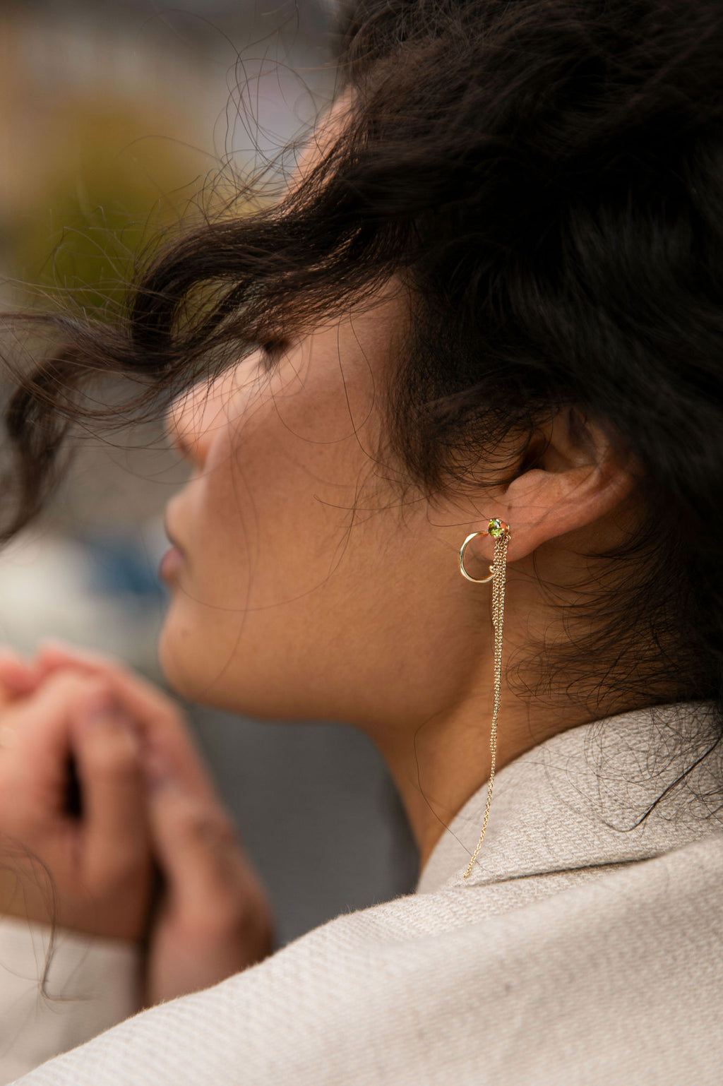 Rainbow 10K Gold Hoops