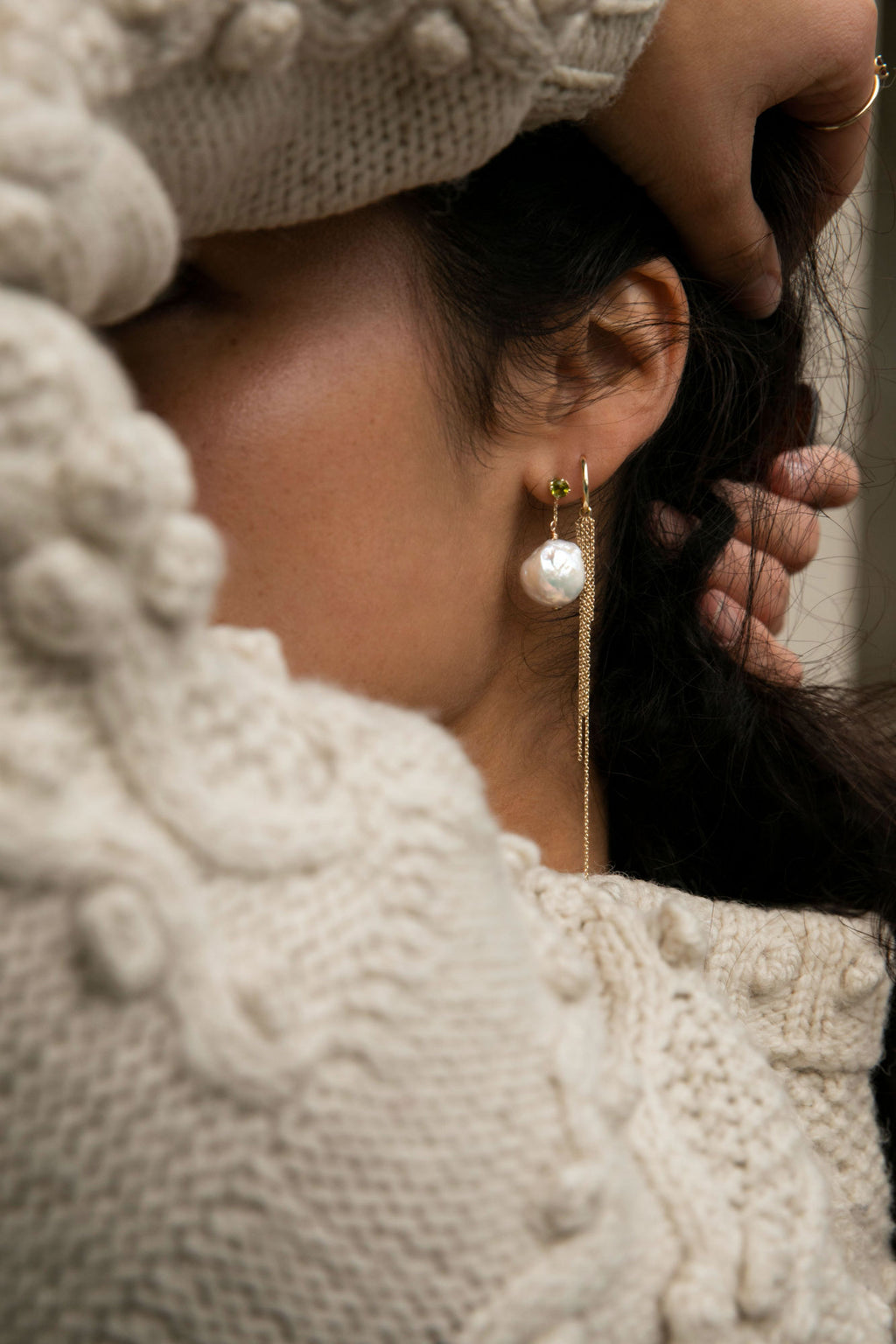 Rainbow 10K Gold Hoops