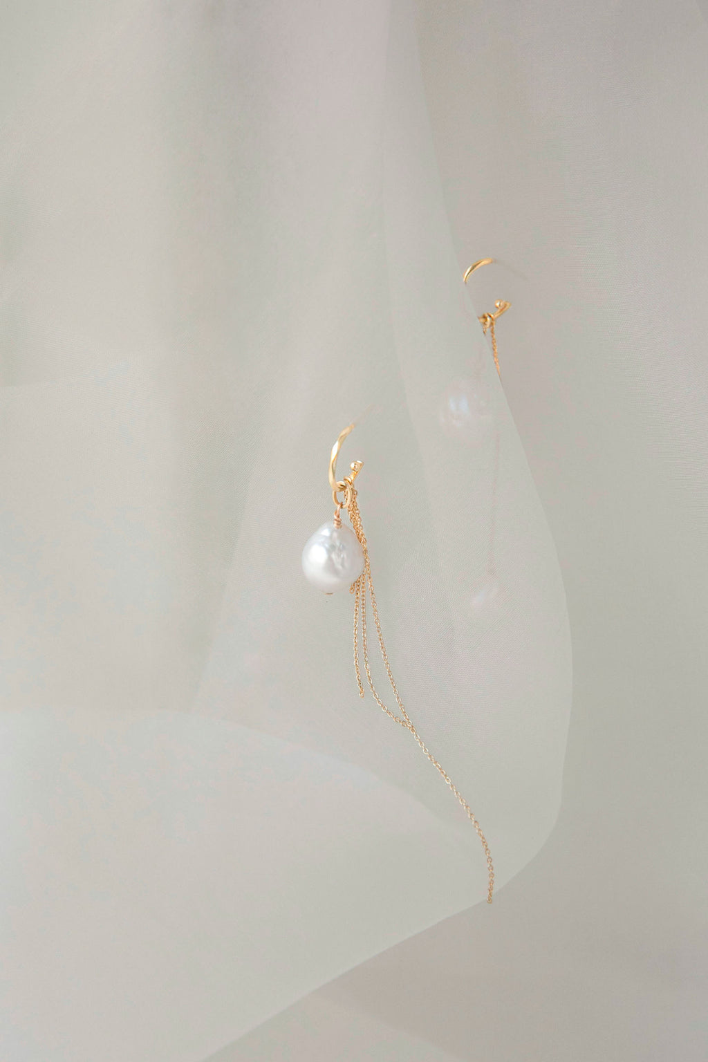 Rainbow 4 Chains 10K Gold Earring-Pendant