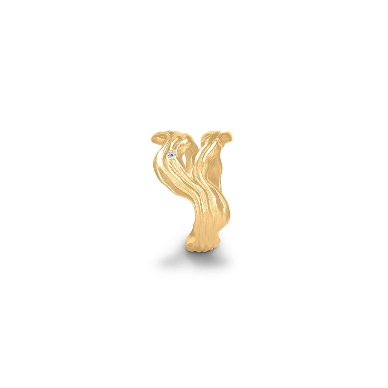 Cassiopeia Gold Plated Ring w. Zirconia