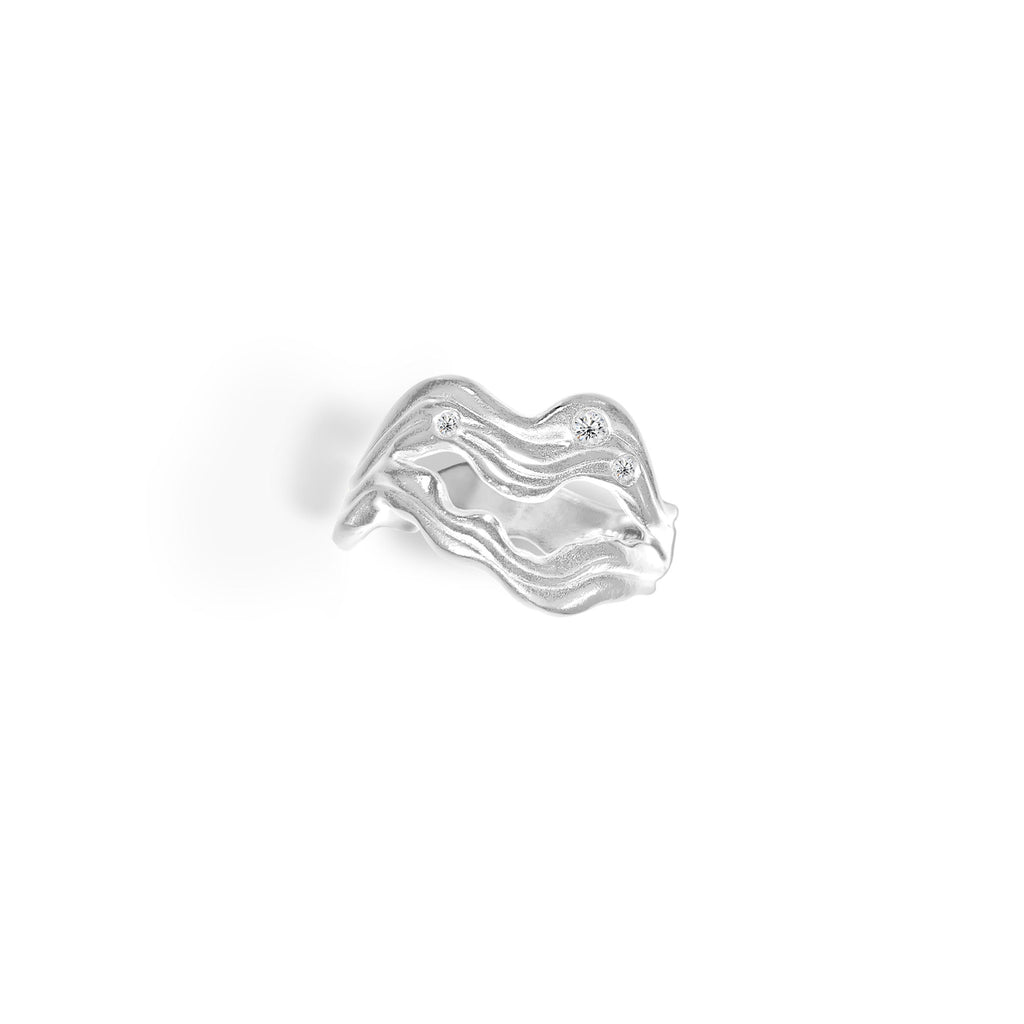 Cassiopeia Silver Ring w. Zirconia