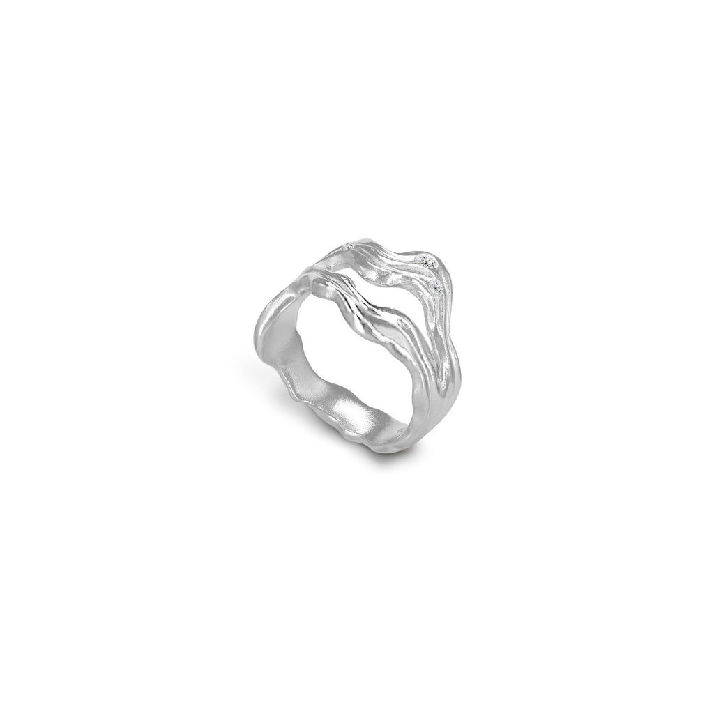 Cassiopeia Silver Ring w. Zirconia