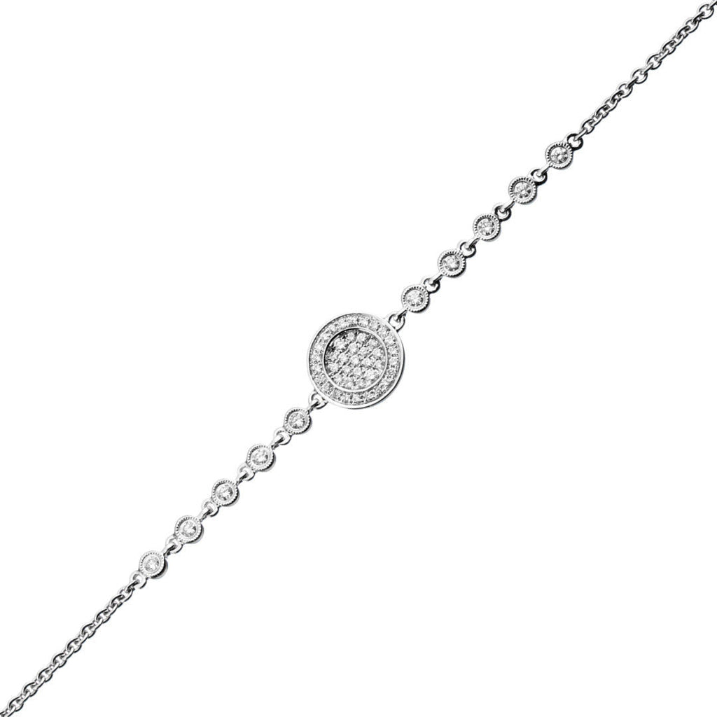 Globe kleines Armband aus 18K Gold, Rosé- oder Weißgold vergoldetes I Diamanten