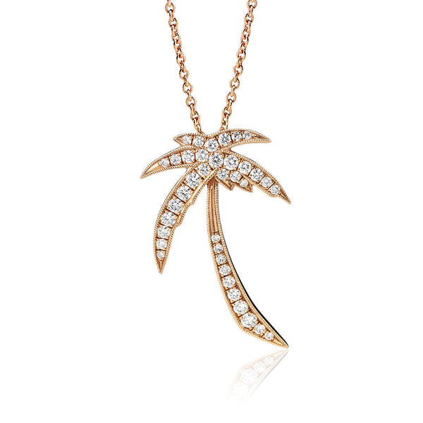 Palm Dream Halskette aus 18K Gold, Rosé- oder Weißgold I Diamanten
