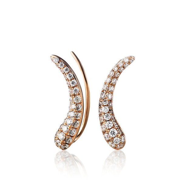 Chill Ohrringe aus 18K Gold, Rosé- oder Weißgold I Diamanten