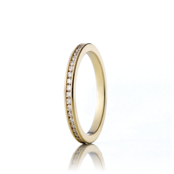 Eternity Narrow 18K Guld, Rosaguld eller Hvidguld Ring m. Diamanter