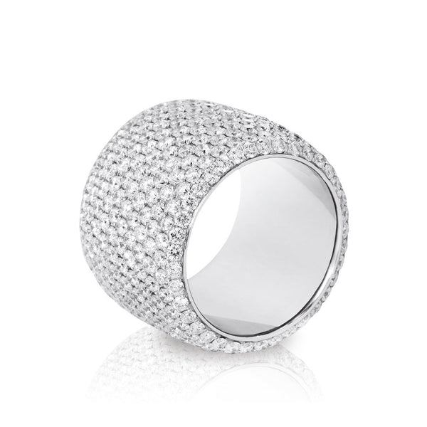 Pavé XL 18K Guld, Rosaguld eller Hvidguld Ring m. Diamanter