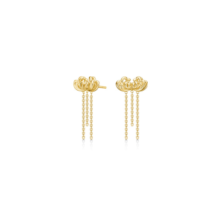 Chrysanthemum Gold Plated Studs