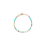 Clemence Gold Plated Bracelet w. Aqua Sky Beads