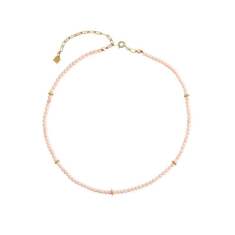 Brisa rose 18K Gold Plated Necklace w. Coral