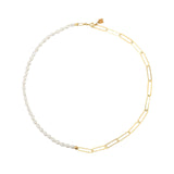 Shasa 18K Gold Plated Necklace w. Pearls