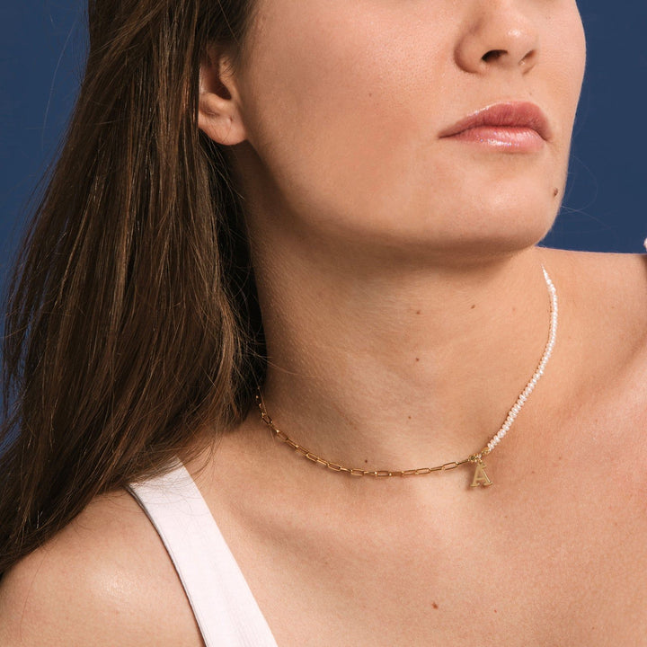 Diva 18K Forgyldt Halskæde m. Perler