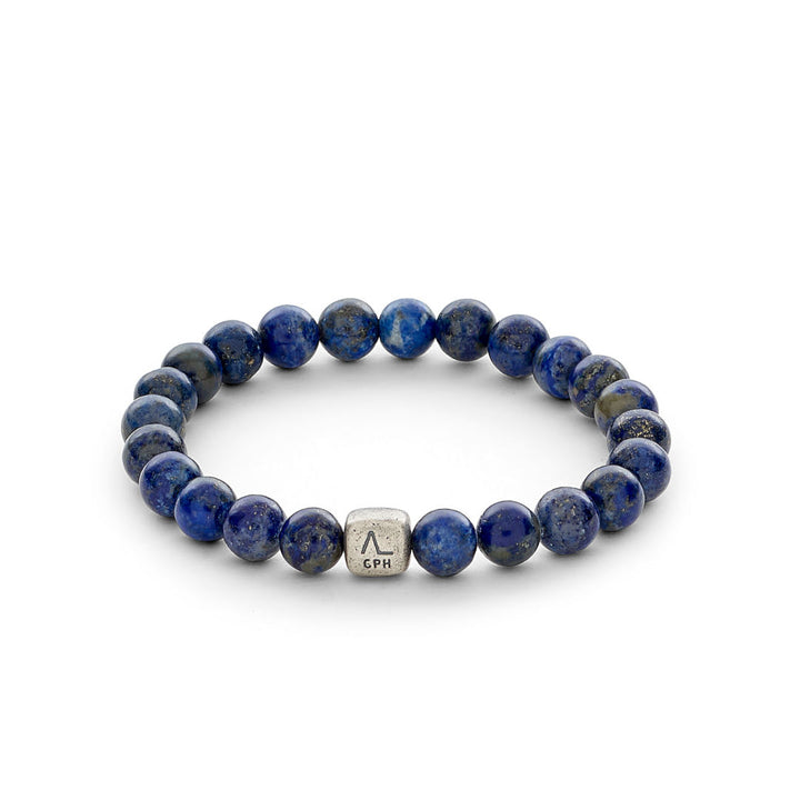 ColorUp (8mm) sølv Armbånd m. Lapis