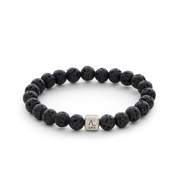 ColorUp (8mm) sølv Armbånd m. Perle