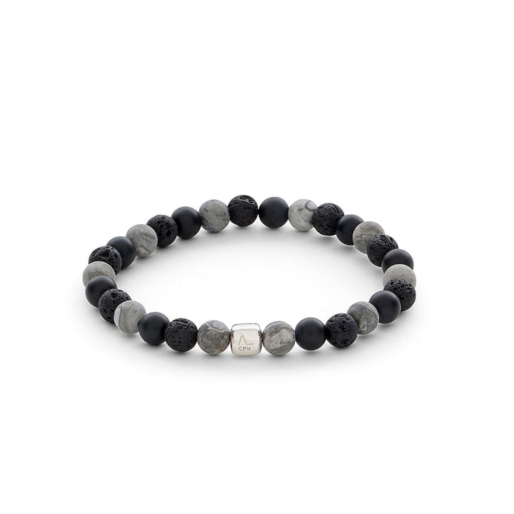 ColorUp Nuuk (6mm) Silver Bracelet w. Onyx