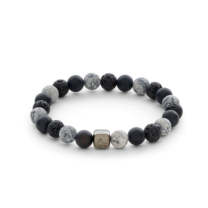 ColorUp Nuuk (8mm) Silver Bracelet w. Onyx