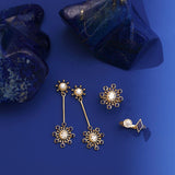 Mazahri | Cosmos Goldring aus 18K I Diamant & Lapis