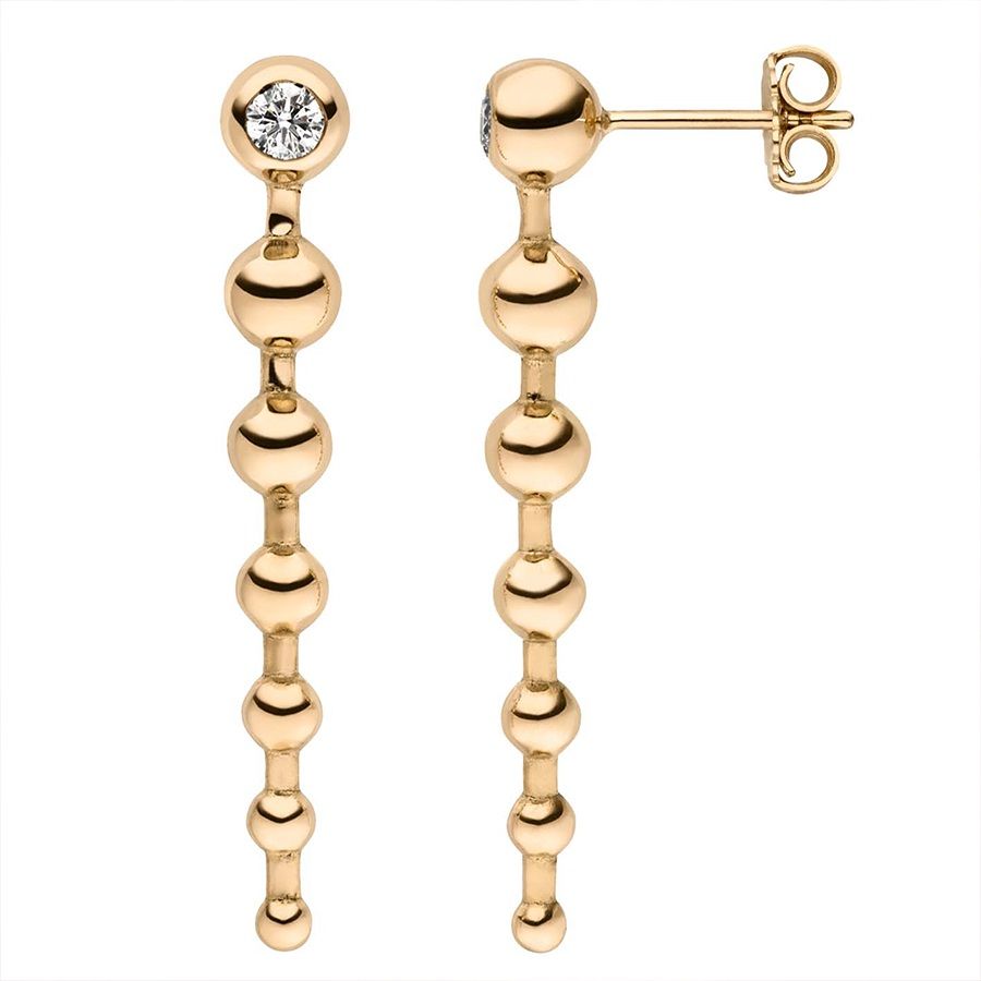 Cosmic Dreams 18K Gold Earrings w. Lab-Grown Diamonds