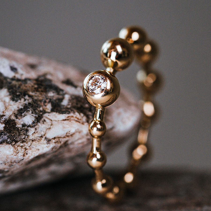 Cosmic Dreams 18K Guld Ring m. Lab-Grown Diamant